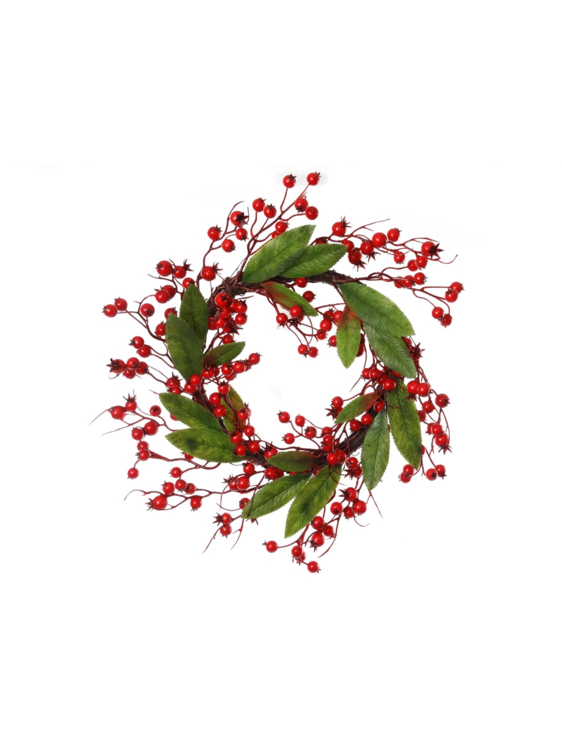 16" Premium Berry Wreath, Lush Leaves & Handcrafted Decor, Perfect for Christmas, Festive Home Decor & Seasonal Celebrations