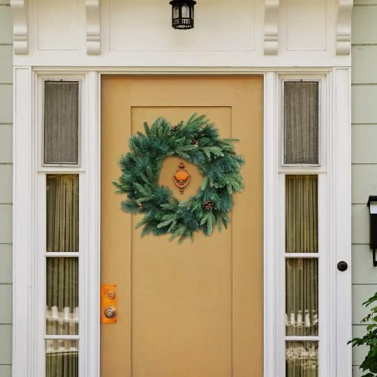 Stunning 24" Angel Pine Wreath with Natural Pine Cones - Elegant Seasonal Home Decor for Doors and Walls - Lush Holiday Decorative Wreath