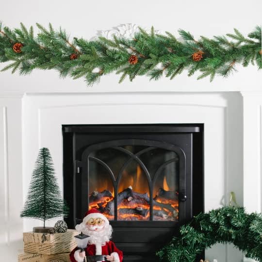 6ft x 12in Premium Artificial Rosemary Cone Garland, Lush & Lifelike, Long-Lasting Home Decor Accent, Perfect for Christmas & Seasonal Decorations