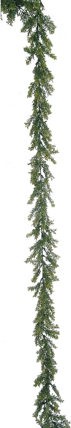 6-Pack of Luxurious 9-Foot Tealeaf Garlands - 768 Tips, Artificial Foliage for Weddings, Events, and Home Decor