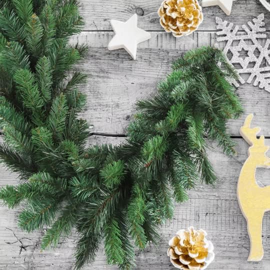 6ft x 12in Deluxe Evergreen Christmas Garland - Lush, Long-Lasting Holiday Decor for Home and Office