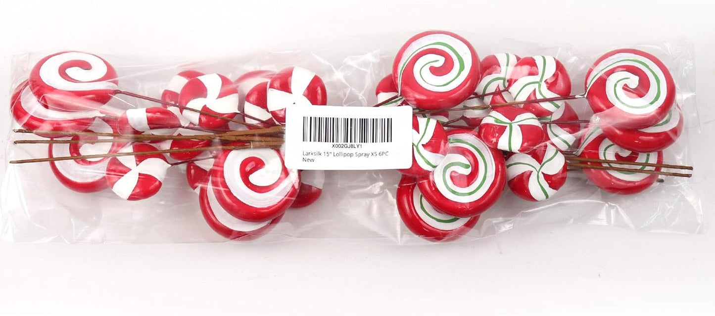 15-inch Lollipop Spray XS – 6-Piece Set | Trendy & Fun Aesthetic Décor | Most Searched Sweet Treat Design for Parties and Events