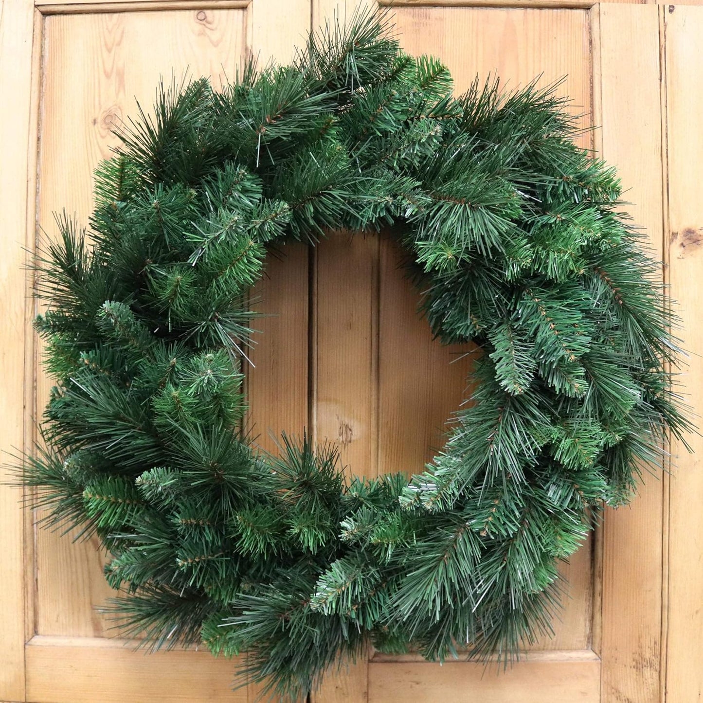 20" Deluxe Evergreen Pine Holiday Large Christmas Wreath - Indoor Outdoor Xmas Decor