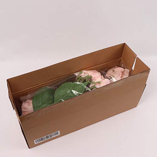 Pink 27" Hydrangea with 2 Leaves - Add a Touch of Elegance with our Lifelike Pink Artificial Hydrangea Perfect for Home Decor
