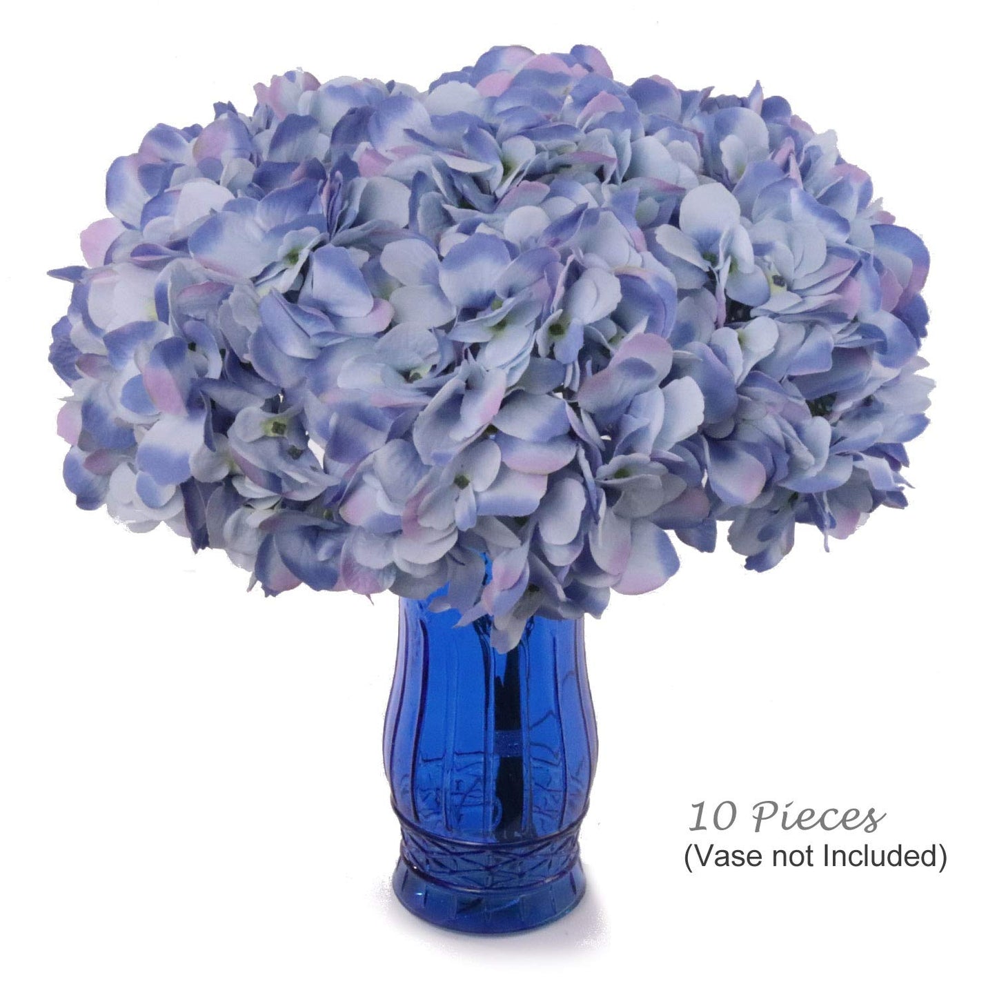 Premium 7" DZA Hydrangea Head (10pc Set) - Lifelike Faux Flowers for DIY Bouquets, Elegant Wedding Centerpieces, and Home Decor Showpieces