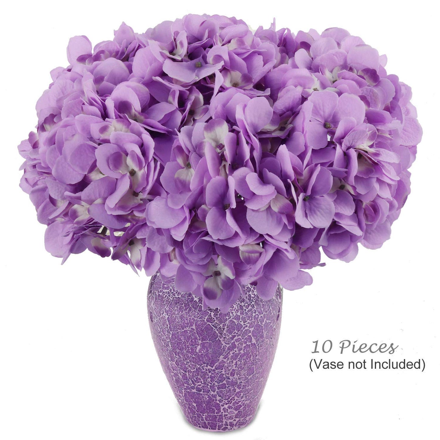 7" DBA Hydrangea Head (10pc Set) - Premium Artificial Flowers for DIY Wedding Bouquets, Elegant Centerpieces, and Home Decor Celebrations