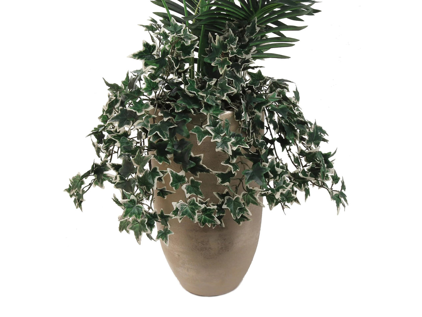 Premium 13" Mini Variegated Ivy Bush /176L - Ideal for Sophisticated Home Ambience, DIY Wedding Touches, Timeless Decor & Memorable Centerpiece Enhancements