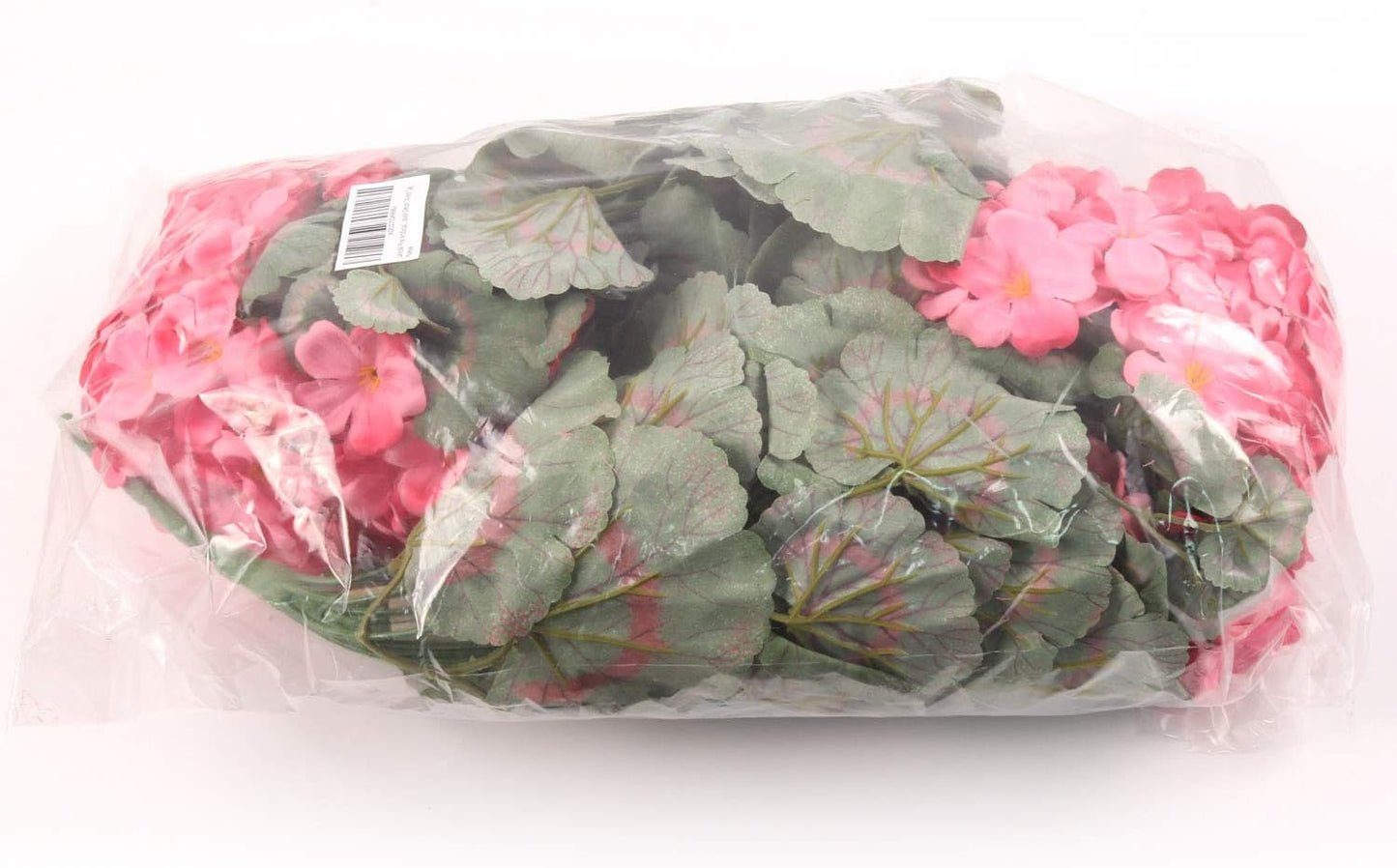Two Pink Artificial Geranium Flower Bush | UV Resistant Decorative Silk Artificial Plant Perfect for Outdoors or Indoor Décor, 18-Inch Tall