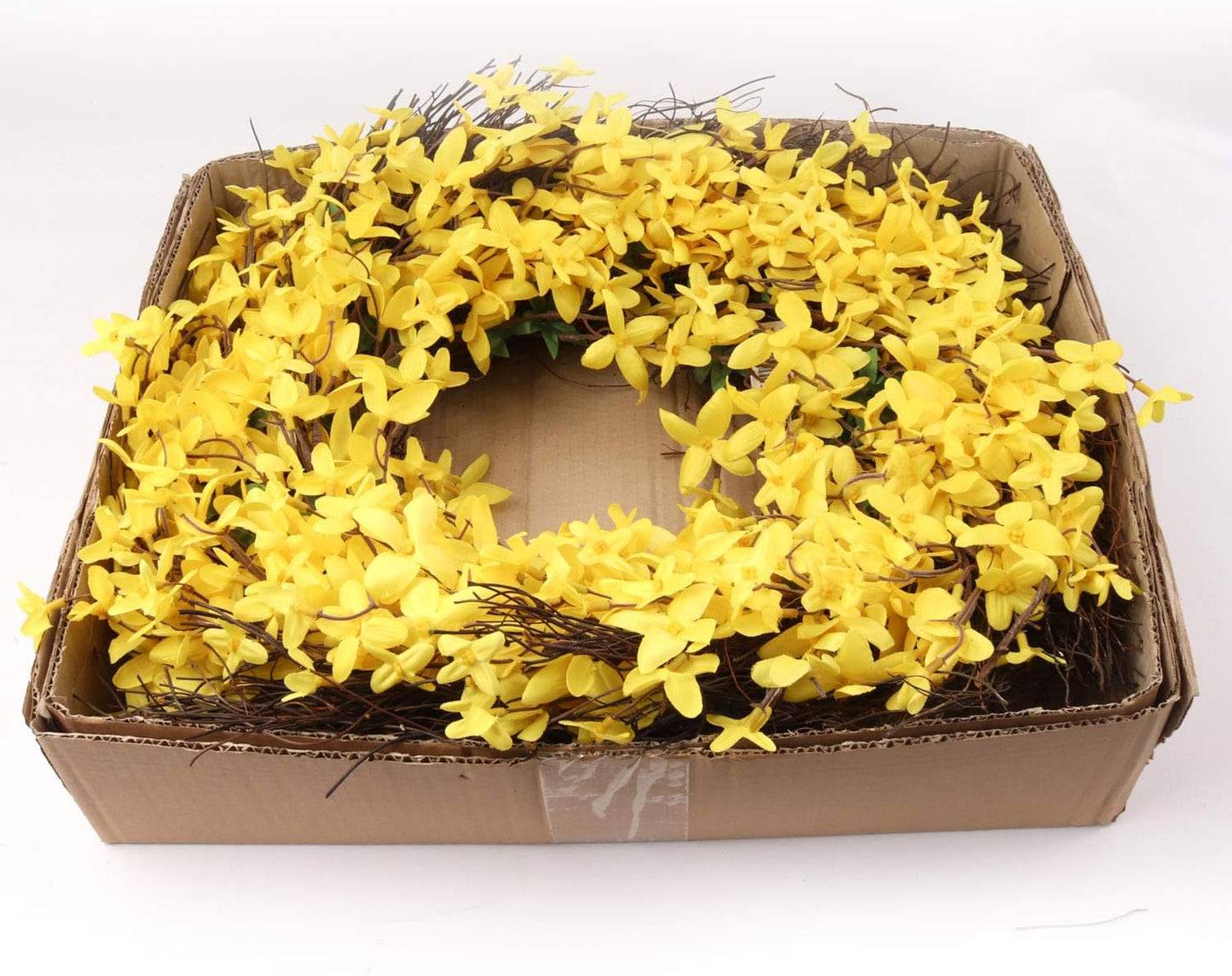 Artificial Forsythia Wreath-22"