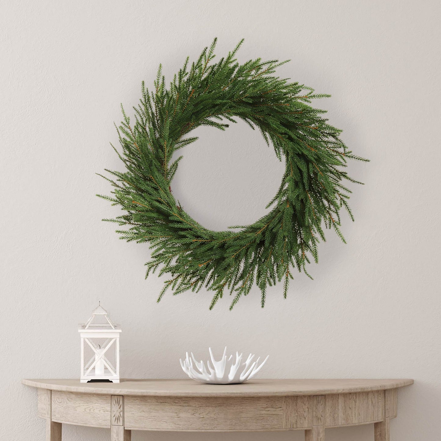 24" Real Touch Frasier Wreath | Lifelike Greenery | Indoor/Outdoor Use | Christmas & Holiday Décor | Front Door Accent | Home & Office Decoration
