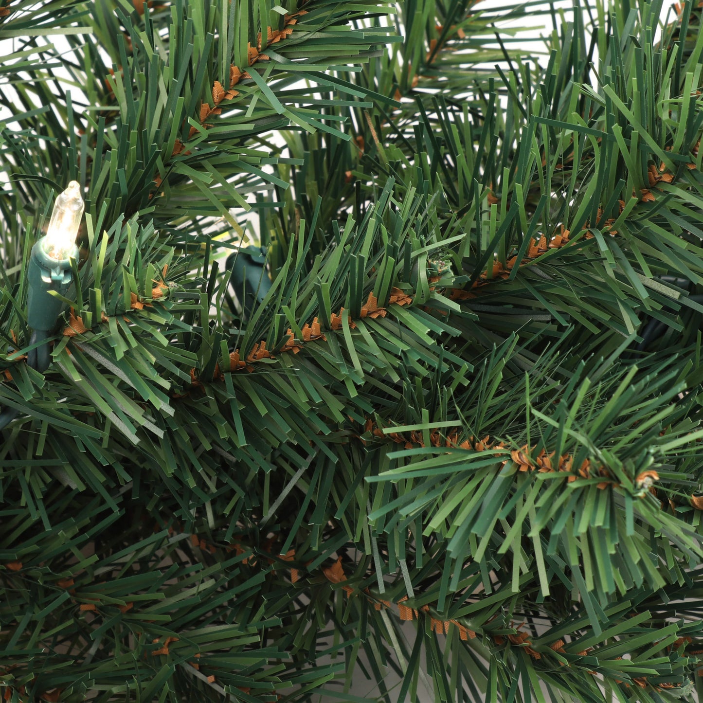 9' Pre-Lit Pine Garland | 240 Lifelike Green Tips | Indoor/Outdoor Use | Holiday Christmas Accents | Mantle, Staircase, Front Door Garland | Home & Office Decor