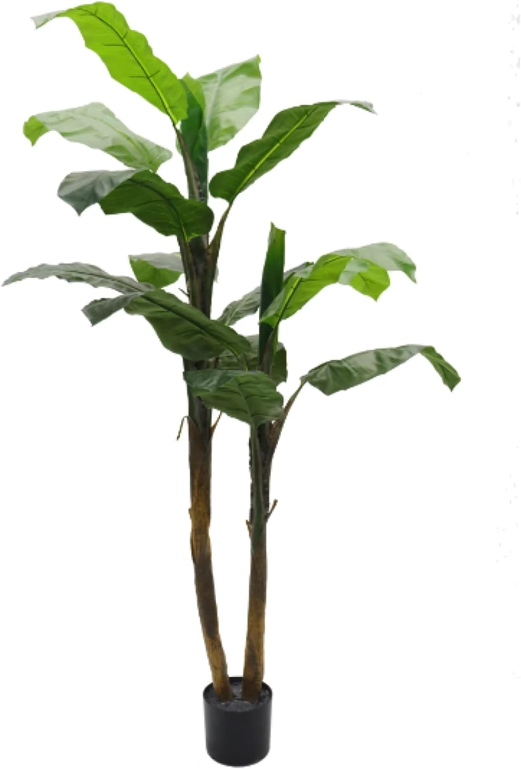 6-Foot Lush Artificial Banana Tree with 27 Leaves - Lifelike Indoor Decorative Plant with Pot for Home & Office