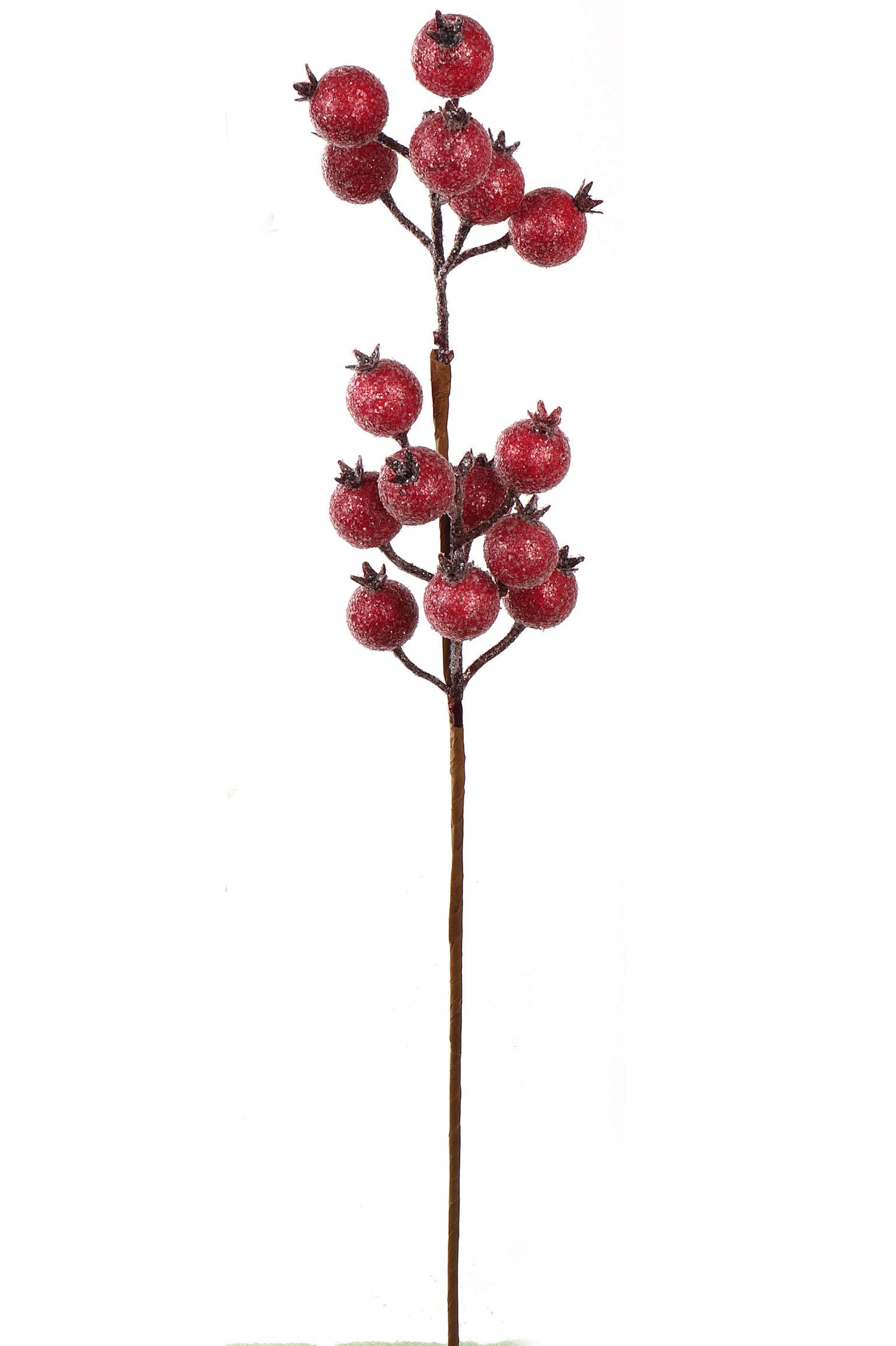 22" Ice Berry Spray Decorations, Elegant Frosted Berries for Holiday Decor, Winter Wedding Centerpieces, Christmas Tree Ornaments