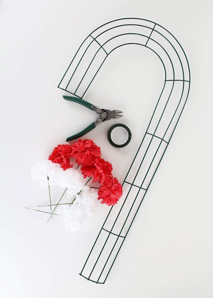 Red Silk Carnation Picks, Artificial Flowers for Weddings, Decorations, DIY Decor, 100 Count Bulk, 3.5" Carnation Heads with 5" Stems