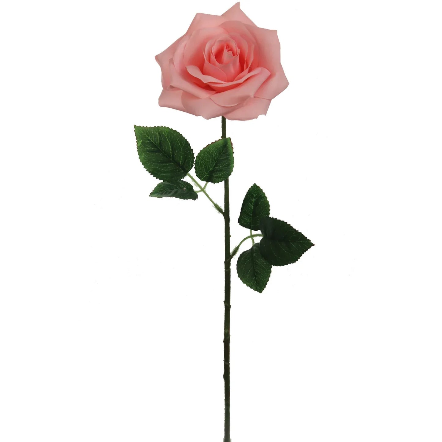 Artificial Pink Long Stem Rose - 20" (6 Pieces)