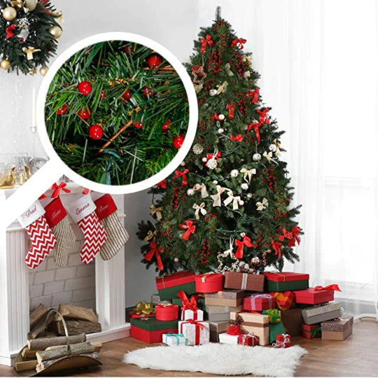 19" Red Berry Stems 12 Branches
