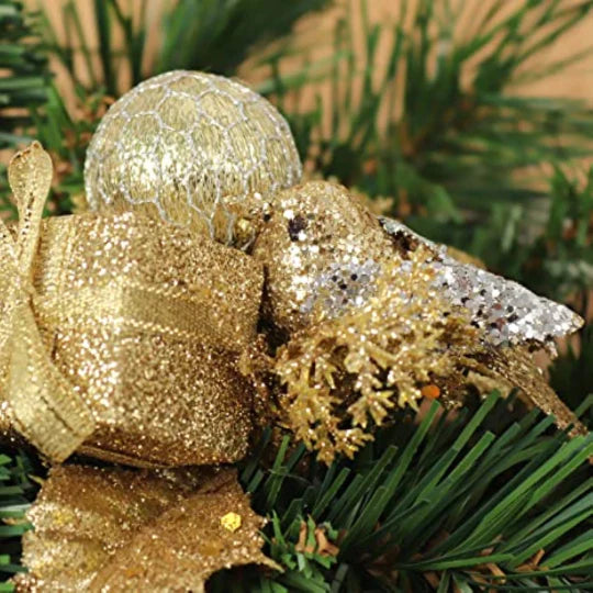 Assorted Christmas Tree and Wreath Ornament Picks 12 Pack