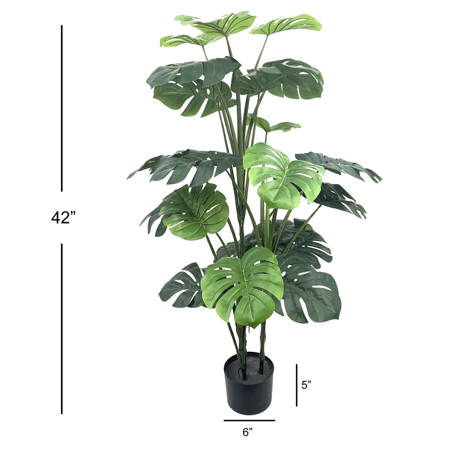 Artificial Split Philo Monstera Plant - 42”