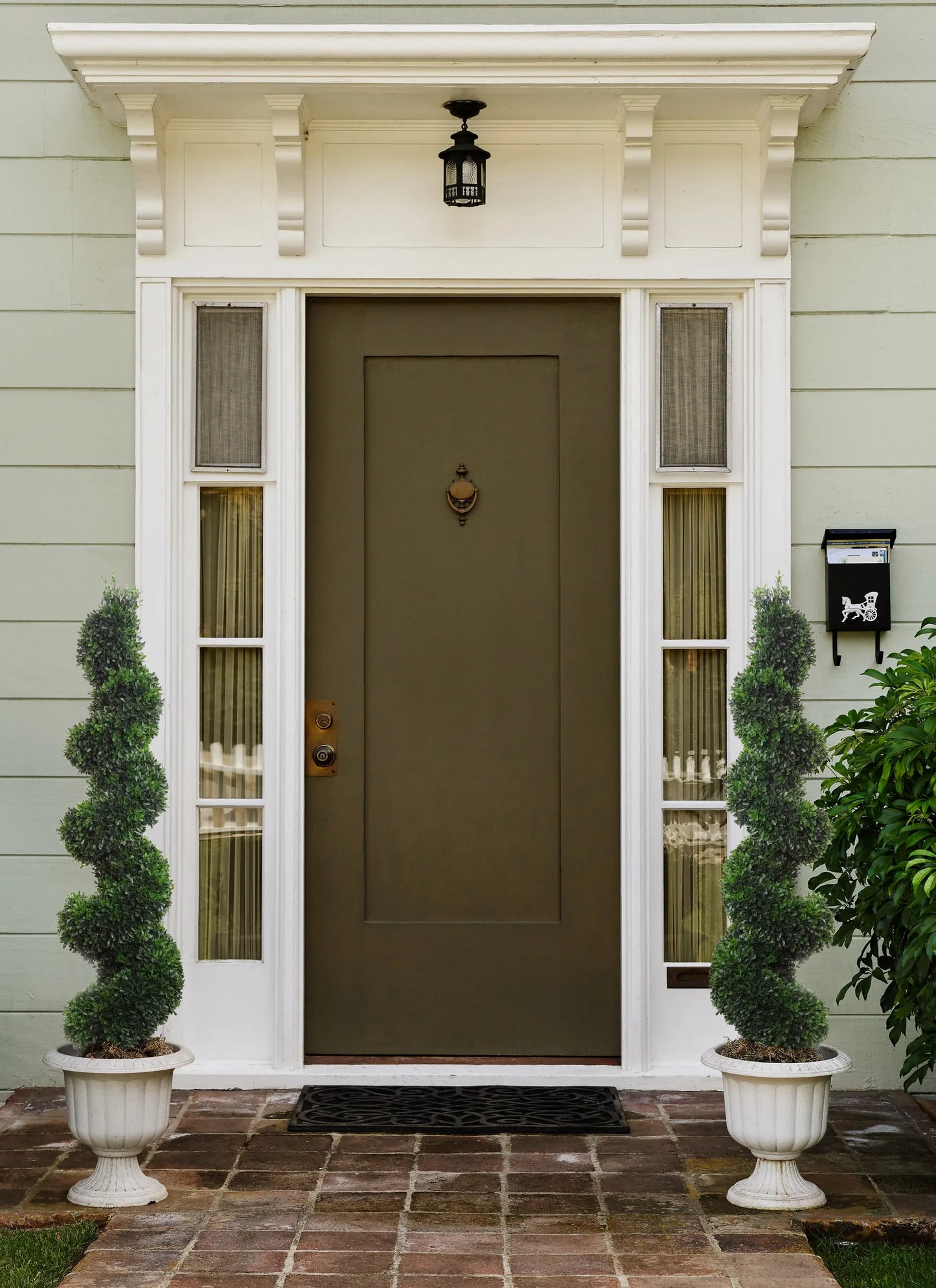 Artistic Sophistication: Boxwood Topiary Double Artificial UV Indoor Outdoor 27" - Lifelike Foliage, All-Season Décor, Weather-Resistant, Low-Maintenance Elegance for Homes and Gardens