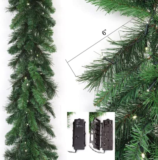 Christmas Garland 9' Pre-Lit Artificial Pine Garland