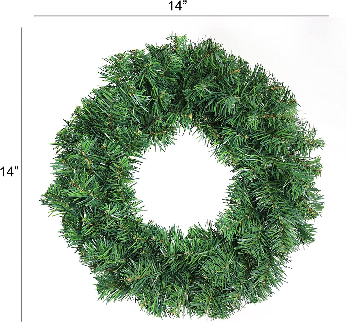 Christmas Wreath 14" Artificial with Metal Stand