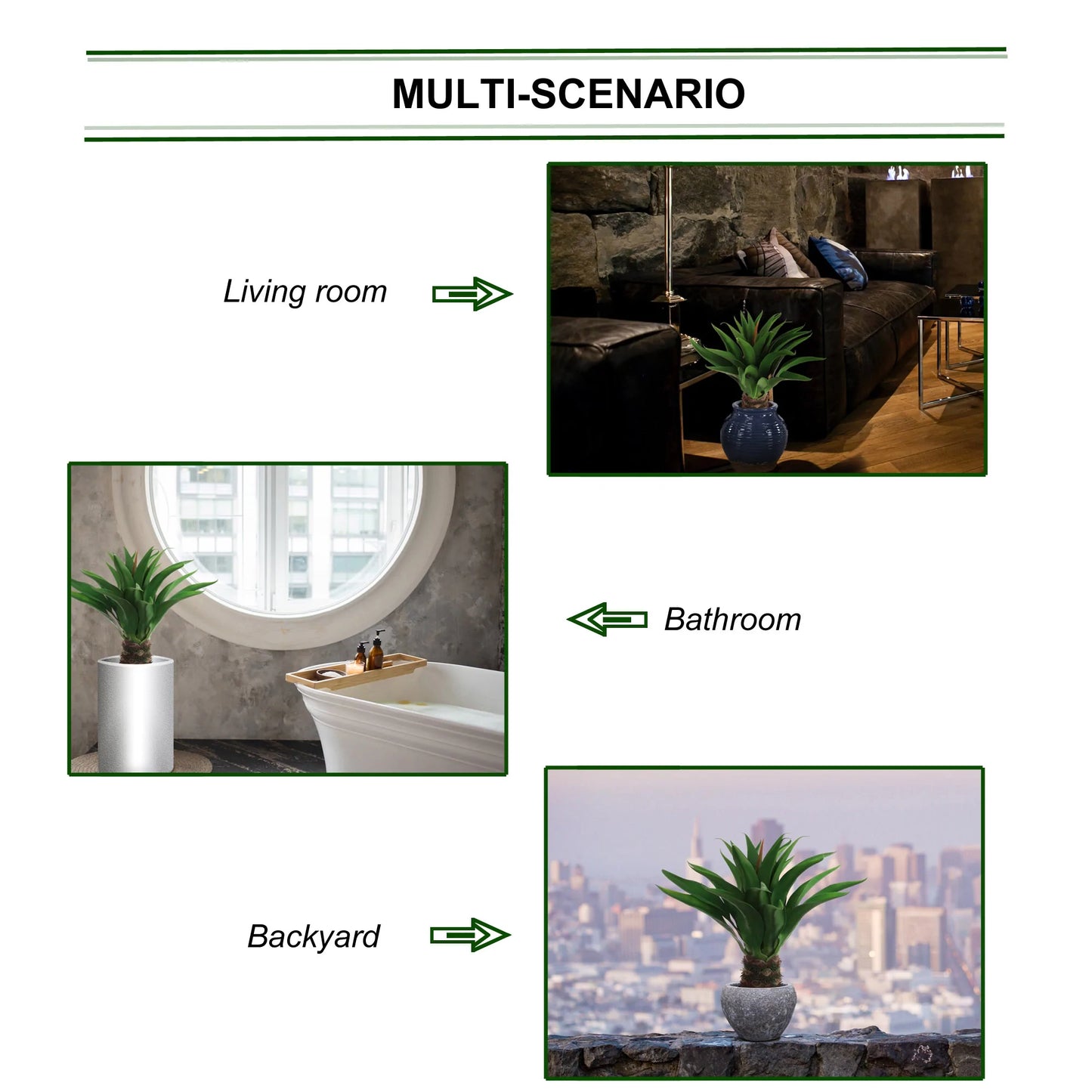 Artificial Real Touch Agave House Plant-24"