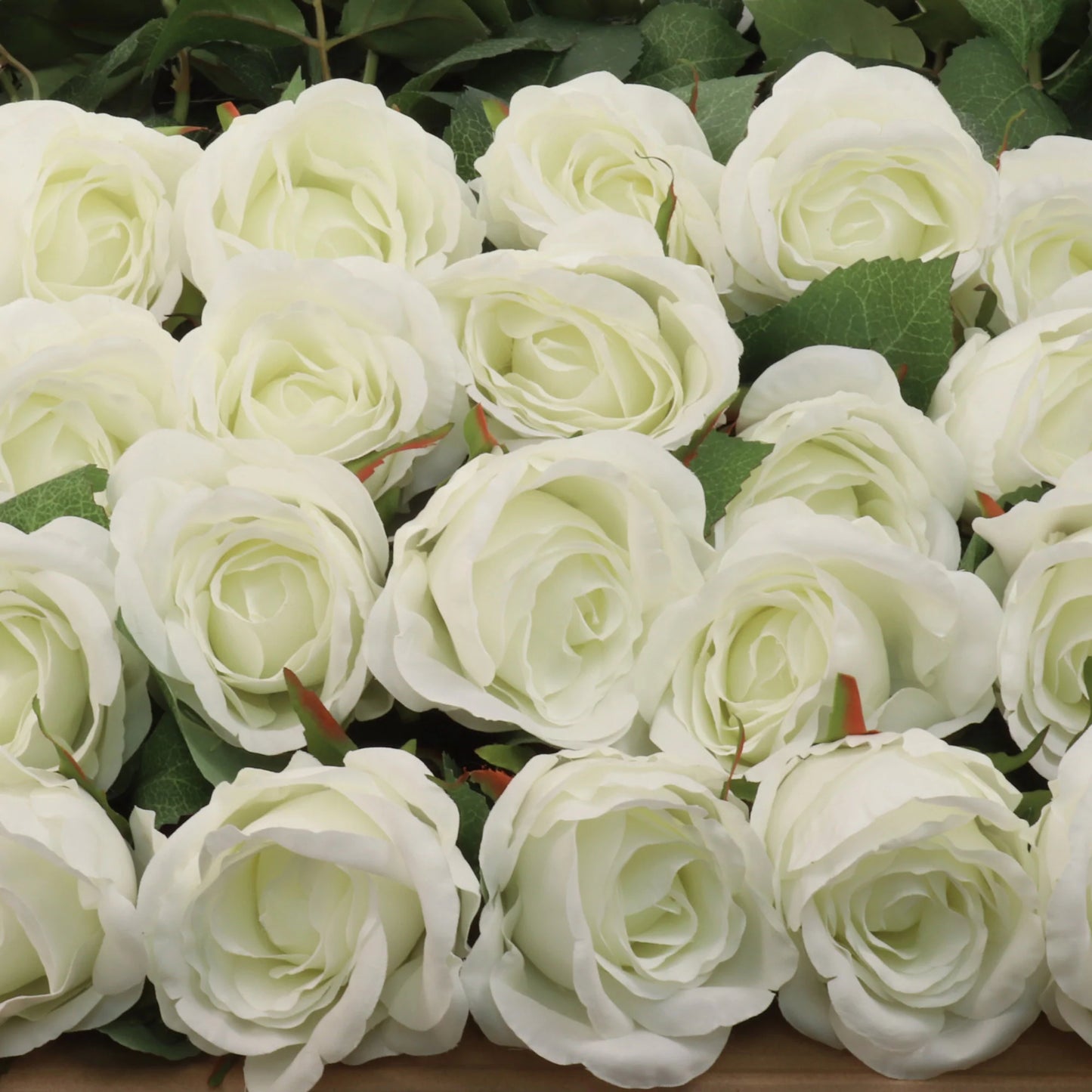 Artificial White Rose Bud-20" 6 Pieces