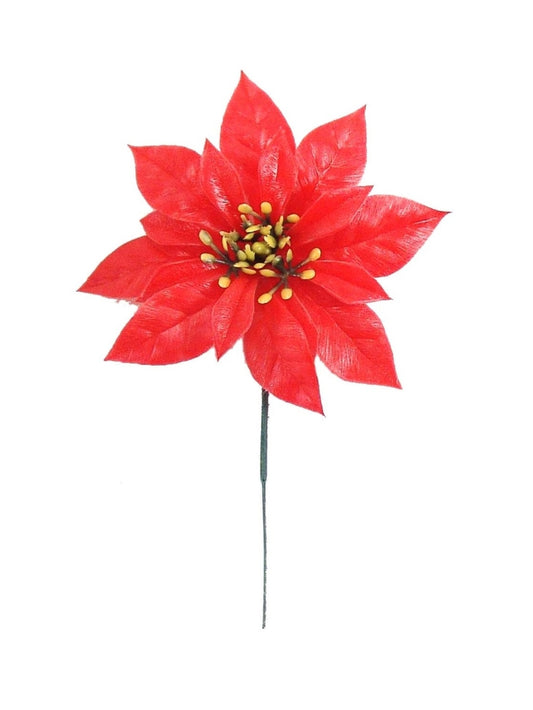 Bulk Pack of 200 - Vibrant 7-Inch Red Poinsettia Heads for Christmas Decorations, Floral Arrangements, and Holiday Crafts