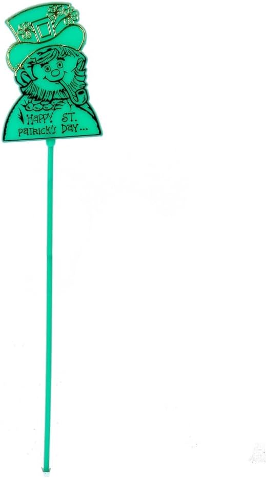 Happy St. Patrick Picks 20pcs - Festive & Vibrant Decorative Sticks for Celebrations, DIY Party Centerpieces, Table Arrangements & Irish Festive Home Decorations