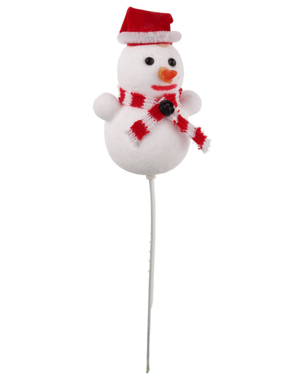 Set of 72 Artificial White Snowman Picks - Festive Holiday Accents for Gift Wrapping, Christmas Tree Decor, and Event Styling