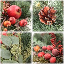 Set of 2: 6ft Traditional Pine Garland with Realistic Fruits, Twigs, & Pine Cones, Festive Accents, Christmas Garlands, Table & Mantel, Parties & Events, Home & Office Decor, Floral Home by Artificial Flowers