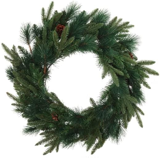 24" Stunning Angel Pine Wreath with Natural Pine Cones, Elegant Seasonal Home Decor, Perfect for Christmas, Holiday Doors & Walls