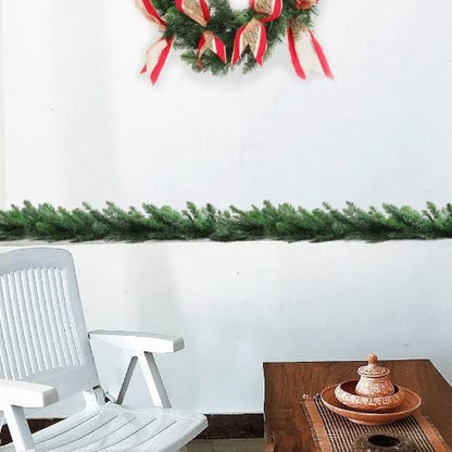 6ft x 12in Deluxe Evergreen Christmas Garland - Lush, Long-Lasting Holiday Decor for Home and Office