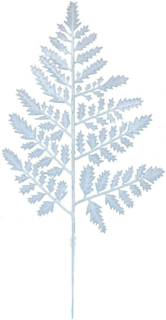 Elegant 11-Inch White Leather Leaf - Set of 2 Lifelike Faux Leaves for Floral Arrangements, Crafts, and Home Decor