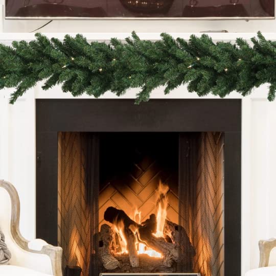 9ft x 14in Deluxe Northern Pine Garland, Lush & Lifelike Holiday Décor, Perfect for Mantels, Doorways & Christmas Displays