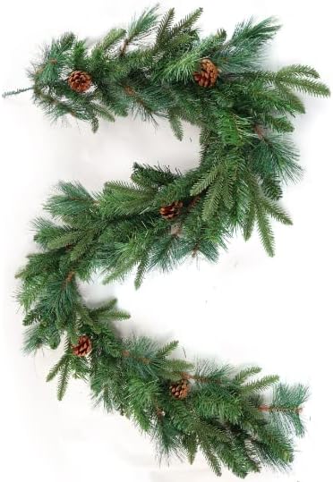 6ft x 12in Premium Artificial Rosemary Cone Garland, Lush & Lifelike, Long-Lasting Home Decor Accent, Perfect for Christmas & Seasonal Decorations