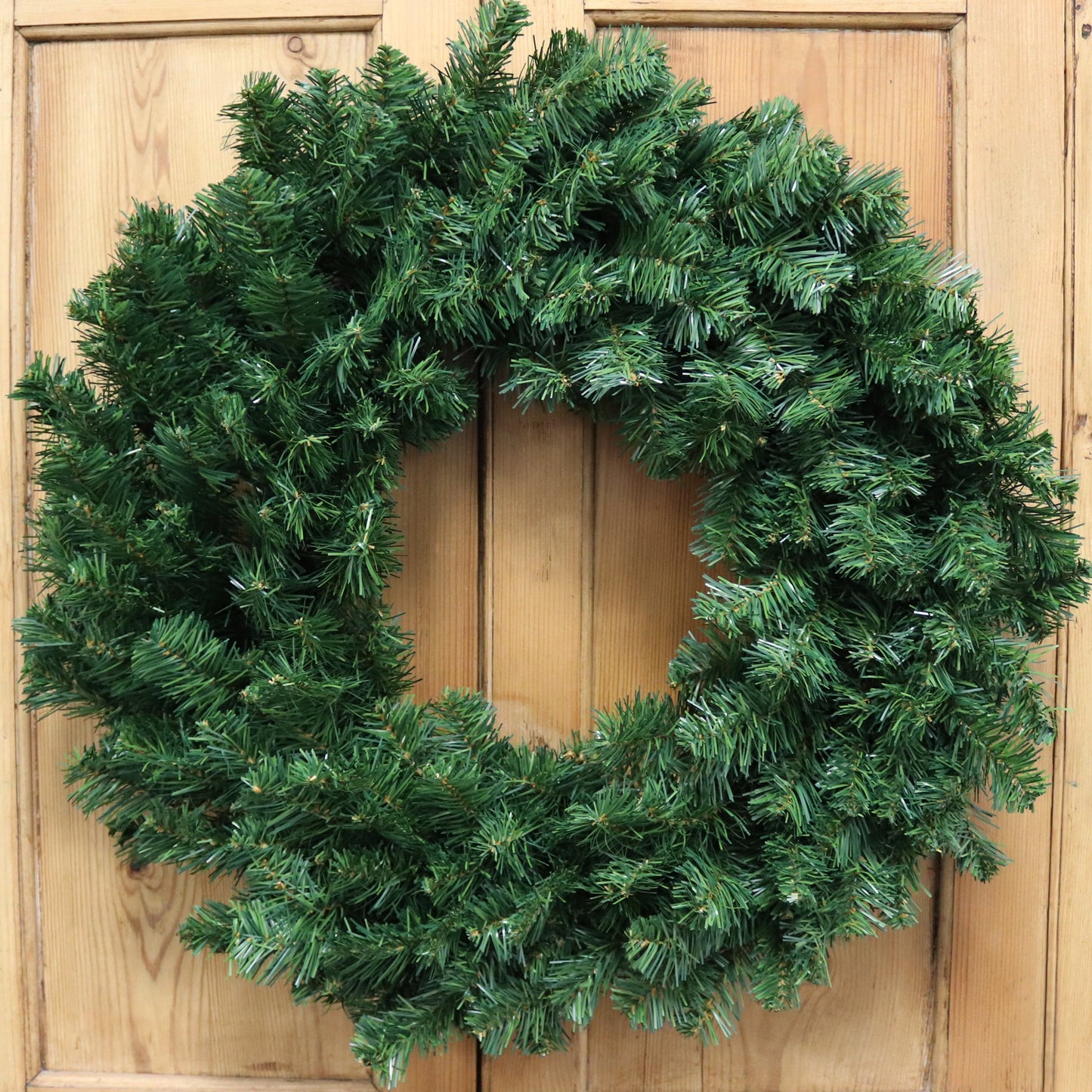 Northern Pine Wreath with 220 Lifelike Green Tips | 24" Wide | Indoor/Outdoor Use | Holiday Xmas Accents | Christmas Wreaths | Home & Office Decor (Set of 12)