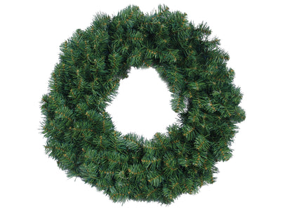 Northern Pine Wreath with 220 Lifelike Green Tips | 24" Wide | Indoor/Outdoor Use | Holiday Xmas Accents | Christmas Wreaths | Home & Office Decor (Set of 12)