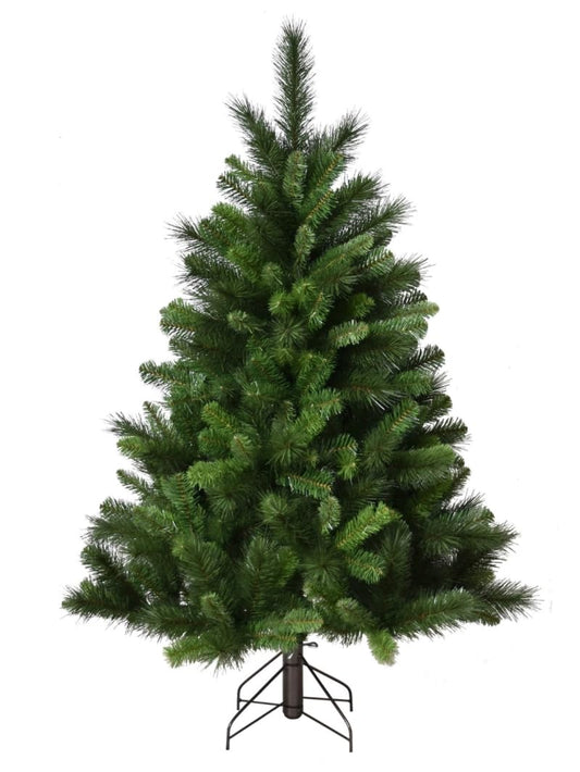 Deluxe 4.5' Evergreen Christmas Tree - Easy Assembly Realistic Design Sturdy Base Indoor Holiday Decor