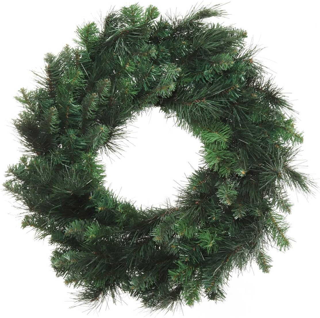 24-Inch Deluxe Evergreen Double Door Wreath – Festive, Lush, Artificial Christmas Decor for Home Entrance