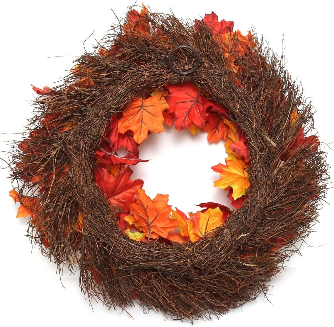 20-Inch Autumn Splendor Wreath: Maple, Berries & Pumpkins - Ideal for Harvest Home & Door Decor