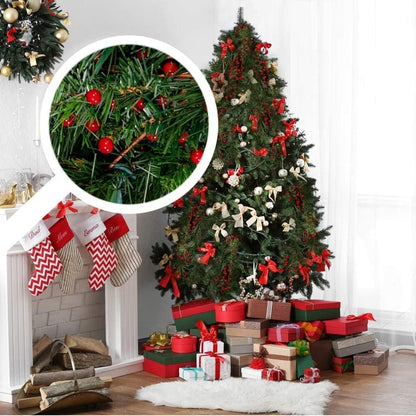Set of 48: Red Holly Berry Stems with Lifelike Berries | 19-Inch | Festive Holiday Decor | Trees, Wreaths, & Garlands | Christmas Picks | Home & Office Decor