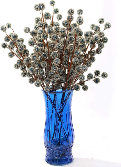 17" Charming Handcrafted Beaded Berry Spray Decorations, Elegant Artisan-Crafted Holiday Accents, Pack of 12, Perfect for Christmas & Seasonal Decor