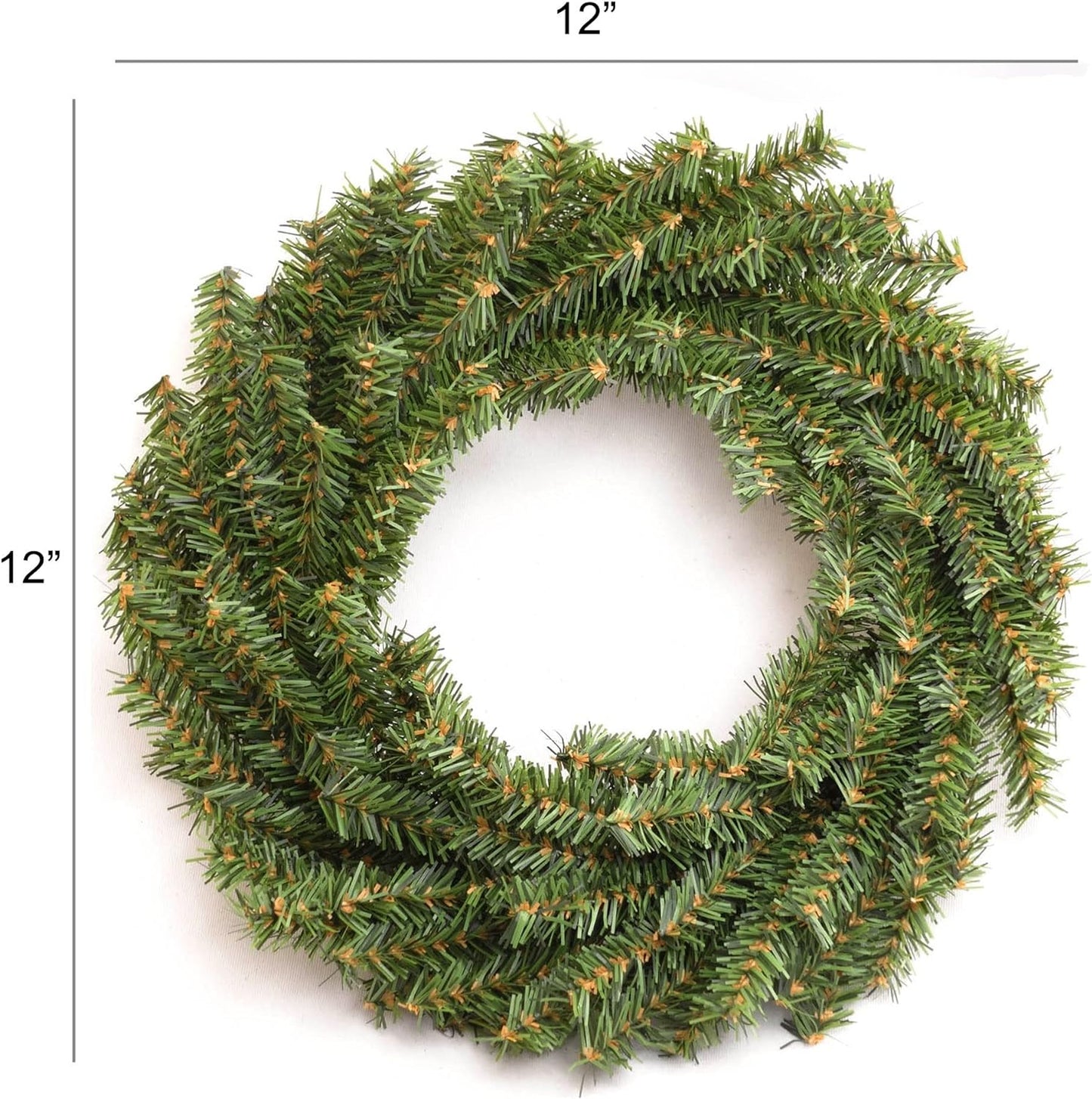 Rustic 12-inch Canadian Pine Wreath - Perfect for Christmas & Holiday Season Decor, Handcrafted Festive Home Accent, Durable Indoor/Outdoor Greenery