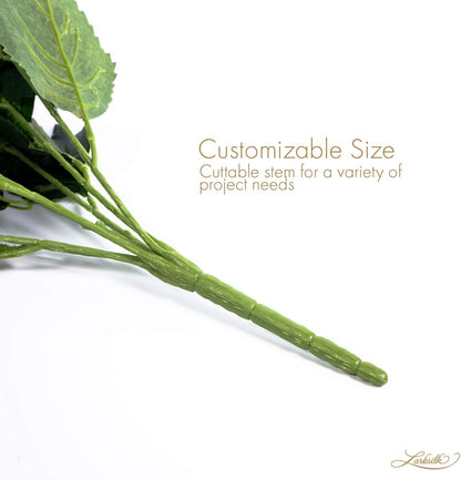 Hydrangea Silk Flower Bush, Seven Heads Per Bush, UV Resistant, Indoor & Outdoor Silk Plant, Adjustable Stem, Rich Green Leaves, Wedding
