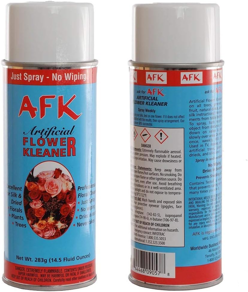 Silk Flowers and Plants Aerosol Cleaner Spray - Artificial Flower and Plant Treatment for Cleaning, Shining and a Finishing Touch, No Wiping Needed