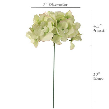 Luxe 7" DBA Hydrangea Head - (10 Pcs)  Authentic-Looking Artificial Flowers for Distinctive DIY Wedding Bouquets, Centerpieces, and Memorable Home Event Decorations