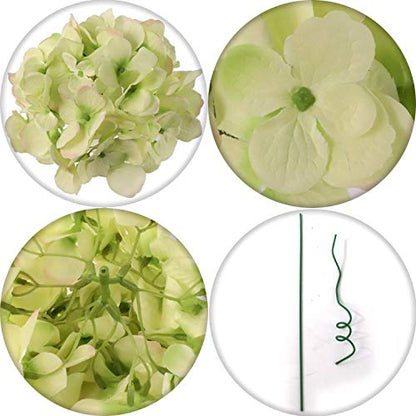 Luxe 7" DBA Hydrangea Head - (10 Pcs)  Authentic-Looking Artificial Flowers for Distinctive DIY Wedding Bouquets, Centerpieces, and Memorable Home Event Decorations
