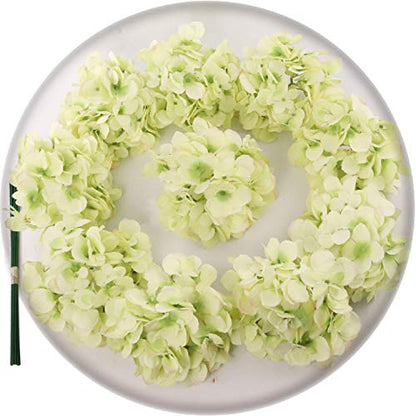 Luxe 7" DBA Hydrangea Head - (10 Pcs)  Authentic-Looking Artificial Flowers for Distinctive DIY Wedding Bouquets, Centerpieces, and Memorable Home Event Decorations