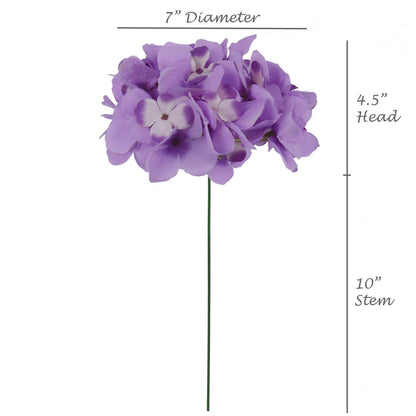 7" DBA Hydrangea Head (10pc Set) - Premium Artificial Flowers for DIY Wedding Bouquets, Elegant Centerpieces, and Home Decor Celebrations